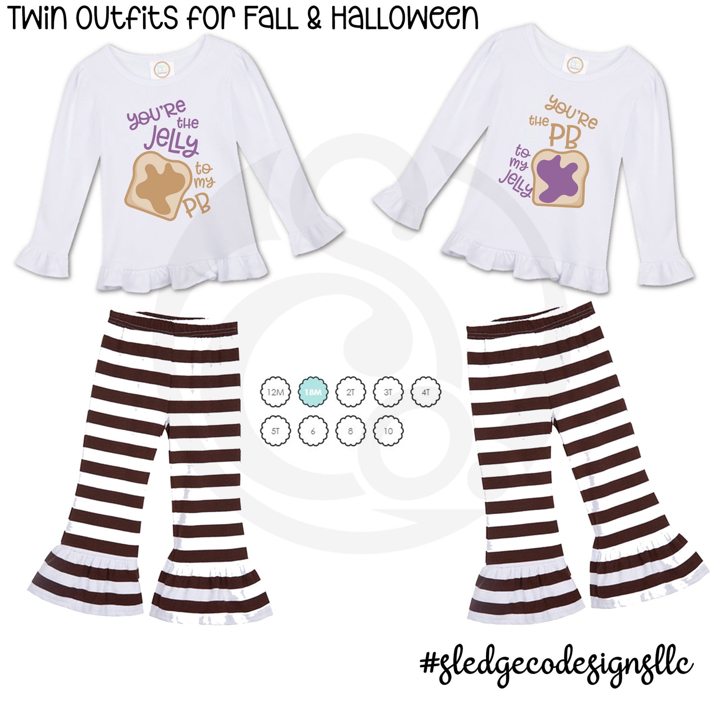 PEANUT BUTTER & JELLY | TODDLER LONG SLEEVE RUFFLE TSHIRT