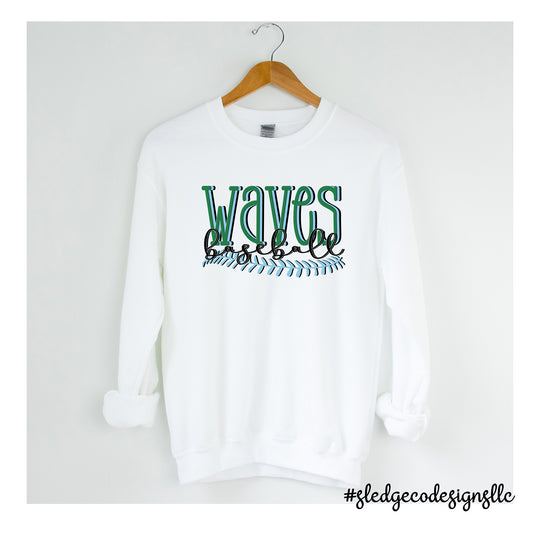 NORTH DELTA WAVES | BASEBALL | UNISEX CUSTOM SWEATSHIRT