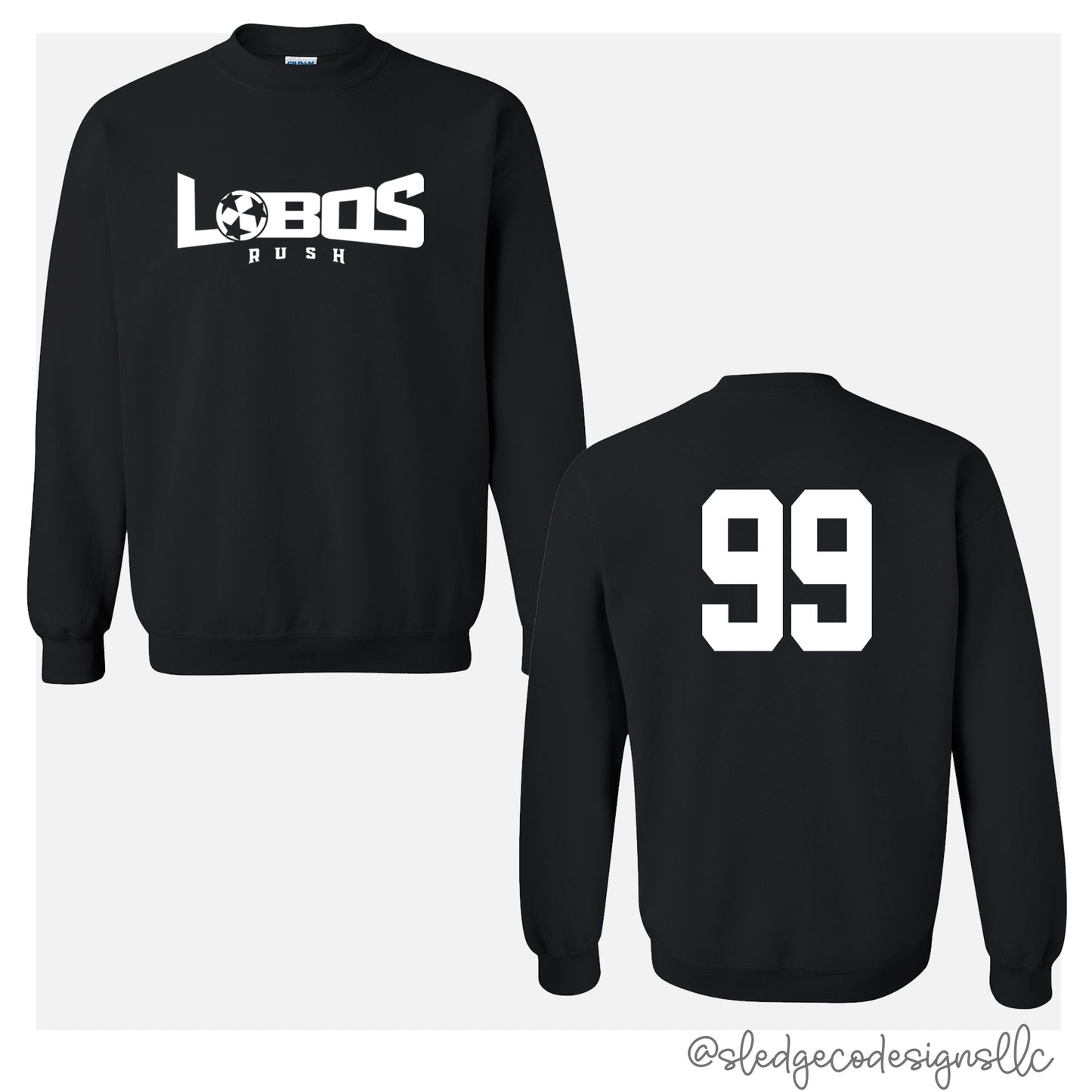 LOBOS SOCCER SWEATSHIRT | BLACK & WHITE | UNISEX SWEATSHIRT