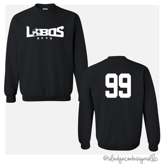 LOBOS SOCCER SWEATSHIRT | BLACK & WHITE | UNISEX SWEATSHIRT
