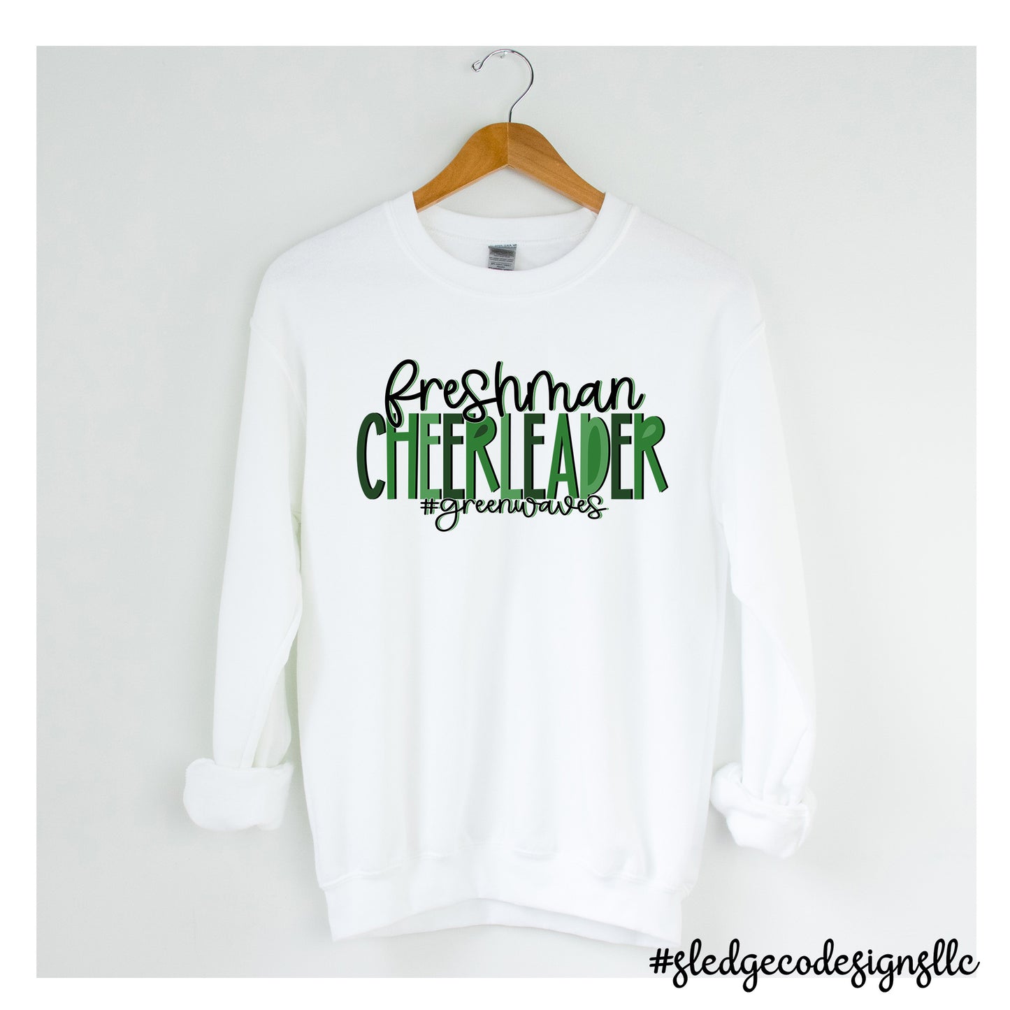 NORTH DELTA CHEERLEADER - FRESHMAN |  UNISEX HANDDRAWN SWEATSHIRTS