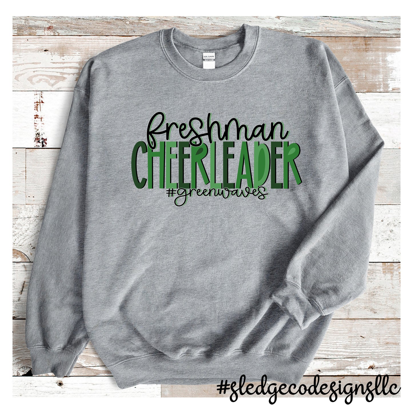 NORTH DELTA CHEERLEADER - FRESHMAN |  UNISEX HANDDRAWN SWEATSHIRTS