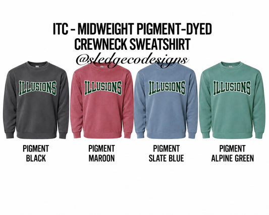 ILLUSIONS SOFTBALL | ITC Midweight Pigment-Dyed Crewneck Sweatshirt 3RD SET