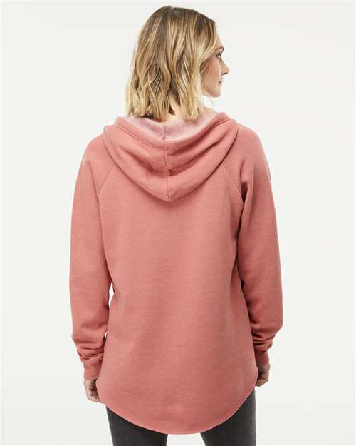 LOBOS RUSH SOCCER | Women’s Lightweight Wave Wash Hooded Sweatshirt - DUSTY ROSE