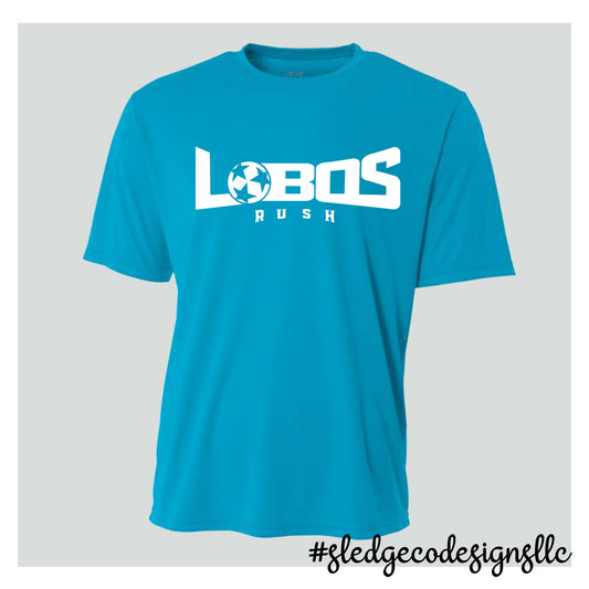 LOBOS SOCCER | ELECTRIC BLUE | A4 LIGHT BLUE | WARM-UP PRACTICE | A4 DRI-FIT TSHIRT