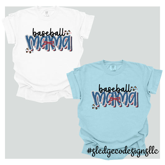 Baseball Mama | Leopard | CUSTOM UNISEX TSHIRT