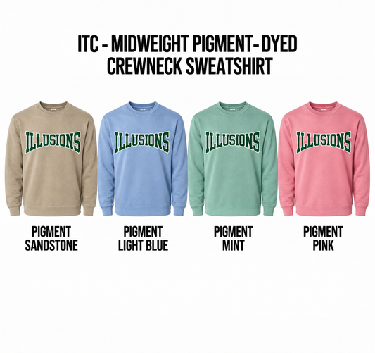ILLUSIONS SOFTBALL | ITC Midweight Pigment-Dyed Crewneck Sweatshirt
