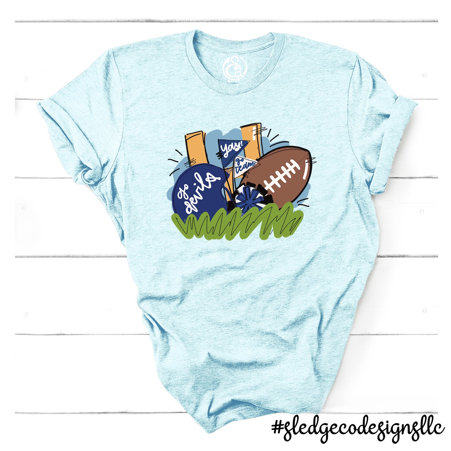 TUNICA ACADEMY BLUE DEVILS | FOOTBALL | Custom Unisex Tshirt