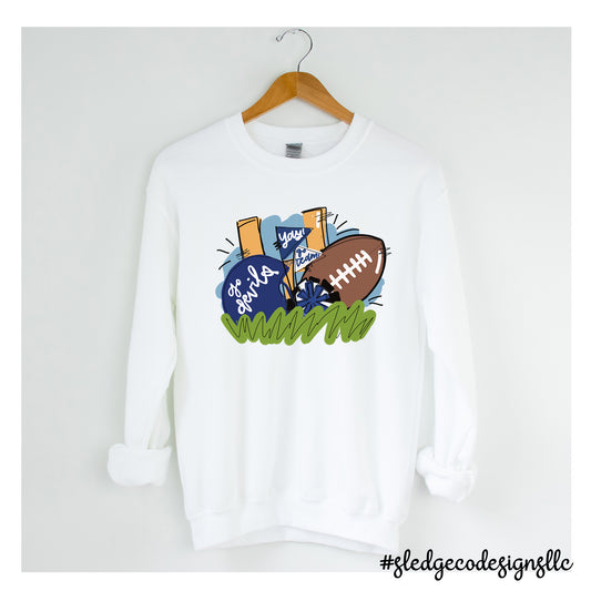 TUNICA ACADEMY BLUE DEVILS FOOTBALL | CUSTOM UNISEX SWEATSHIRT