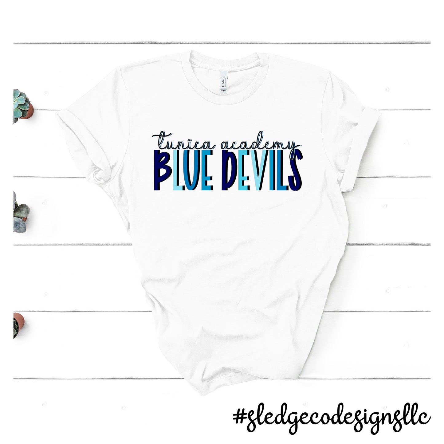 TUNICA ACADEMY BLUE DEVILS | BLUES |  Custom Unisex Tshirt