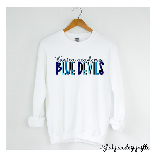 TUNICA ACADEMY BLUE DEVILS | BLUES | CUSTOM UNISEX SWEATSHIRT