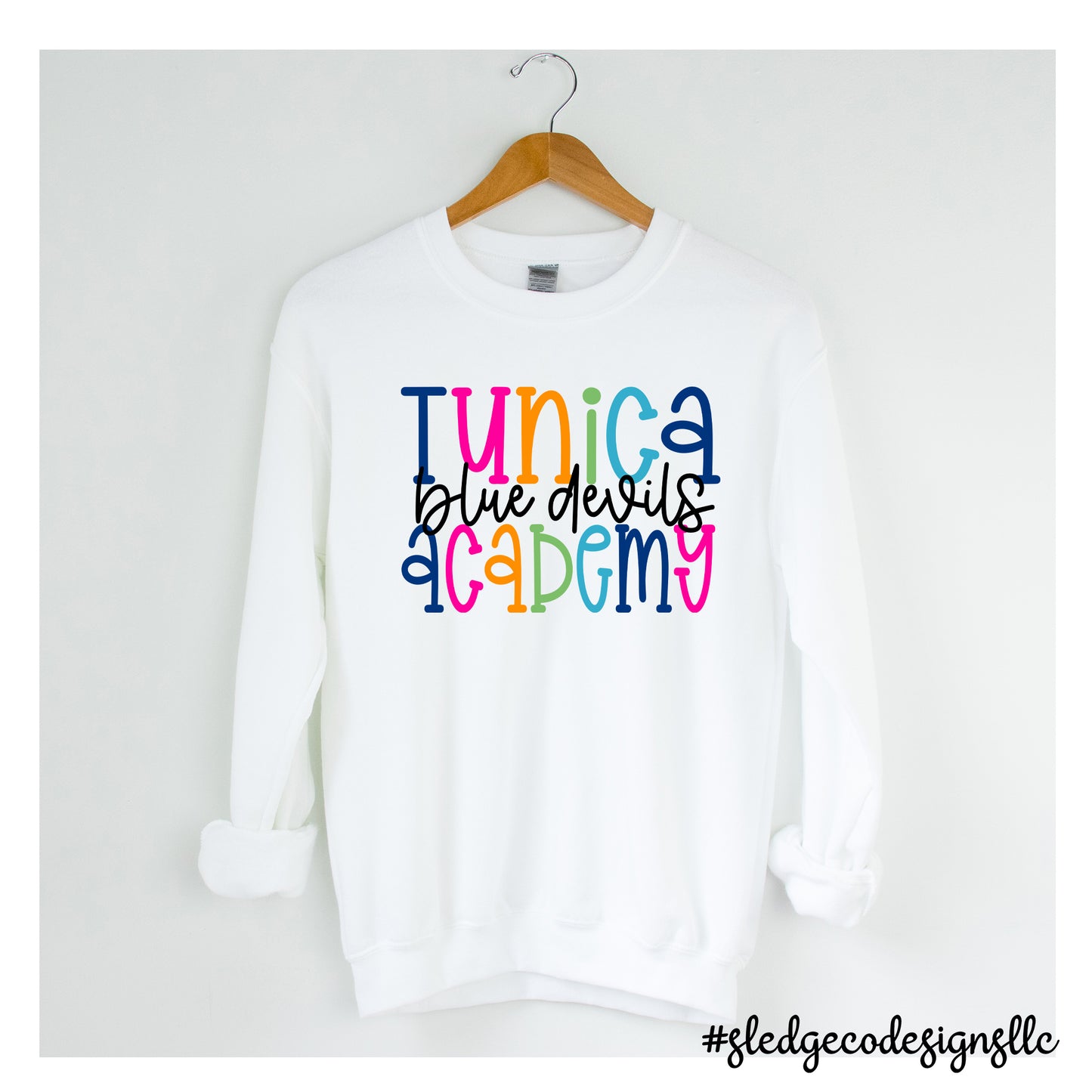 TUNICA ACADEMY BLUE DEVILS | COLORFUL | CUSTOM UNISEX SWEATSHIRT