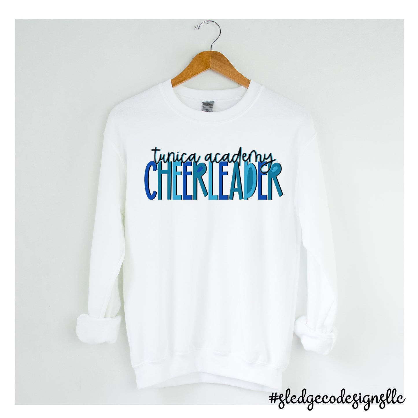 TUNICA ACADEMY BLUE DEVILS |  CHEERLEADING | CUSTOM UNISEX SWEATSHIRT