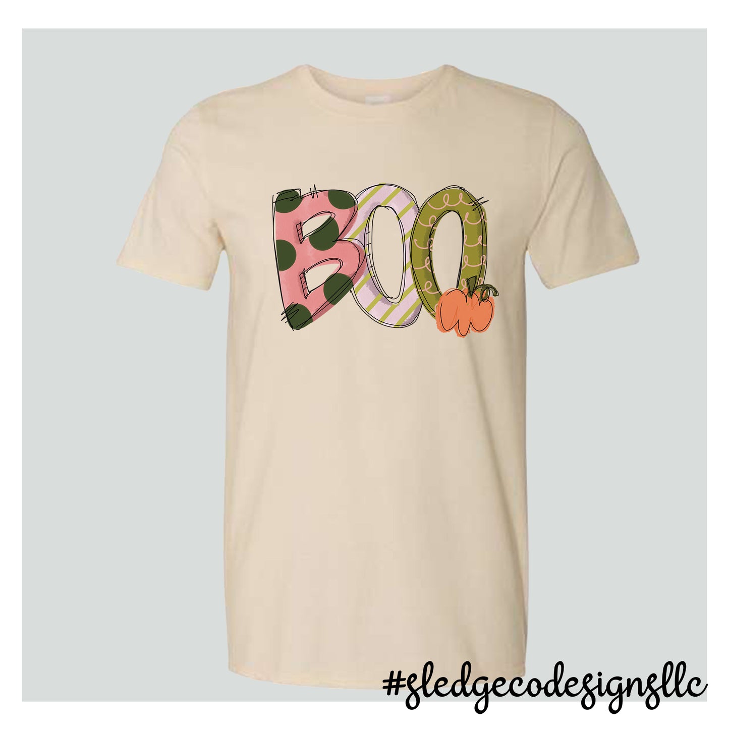 BOO | PINK & GREEN | HALLOWEEN | CUSTOM UNISEX TSHIRT