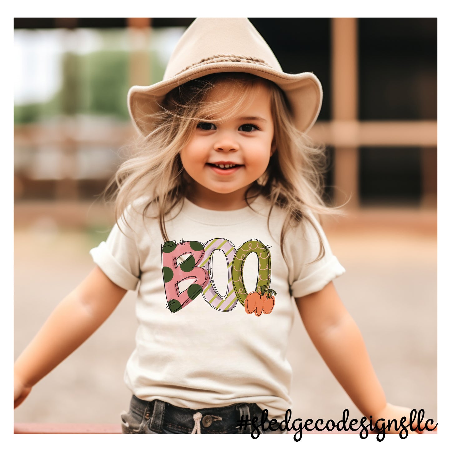 BOO | PINK & GREEN | HALLOWEEN | CUSTOM UNISEX TSHIRT