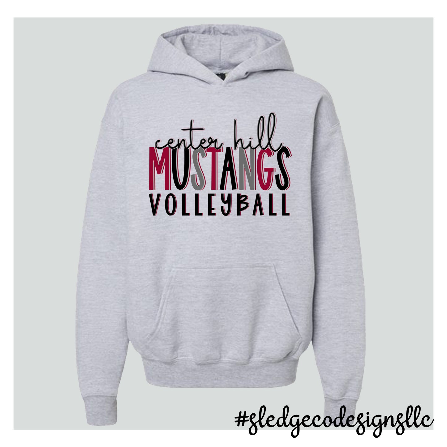 CENTER HILL MUSTANGS | VOLLEYBALL | CUSTOM UNISEX HOODIE