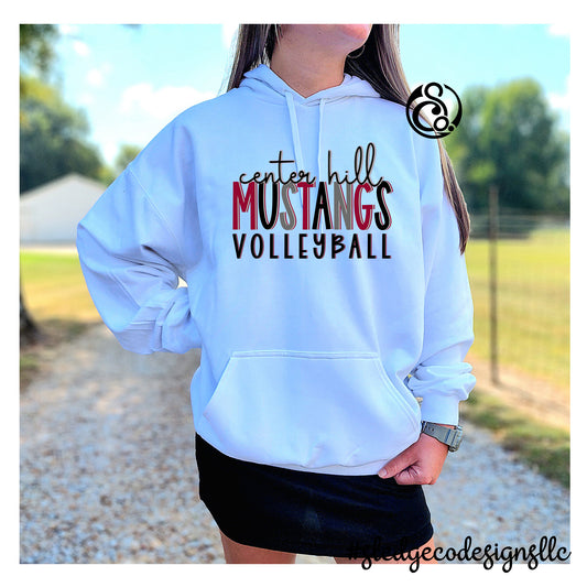 CENTER HILL MUSTANGS | VOLLEYBALL | CUSTOM UNISEX HOODIE