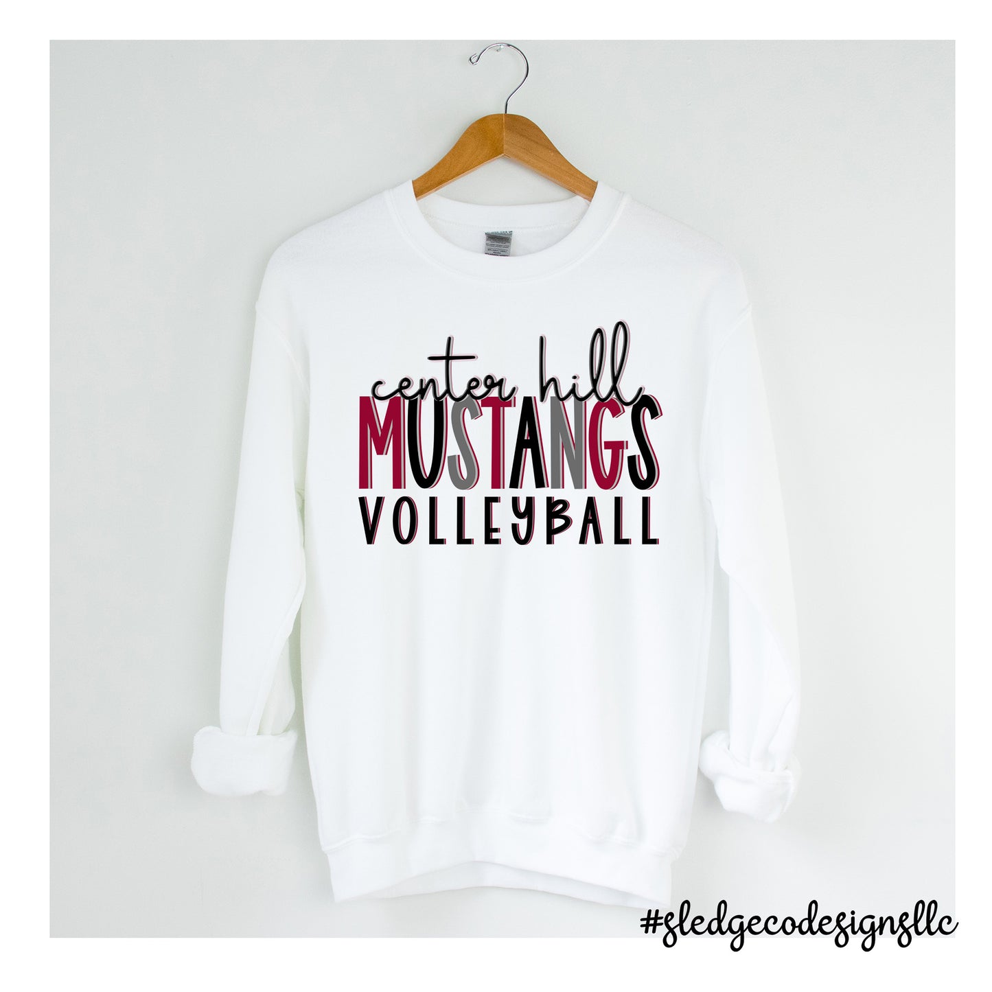 CENTER HILL MUSTANGS | VOLLEYBALL | CUSTOM UNISEX SWEATSHIRT