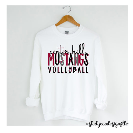 CENTER HILL MUSTANGS | VOLLEYBALL | CUSTOM UNISEX SWEATSHIRT