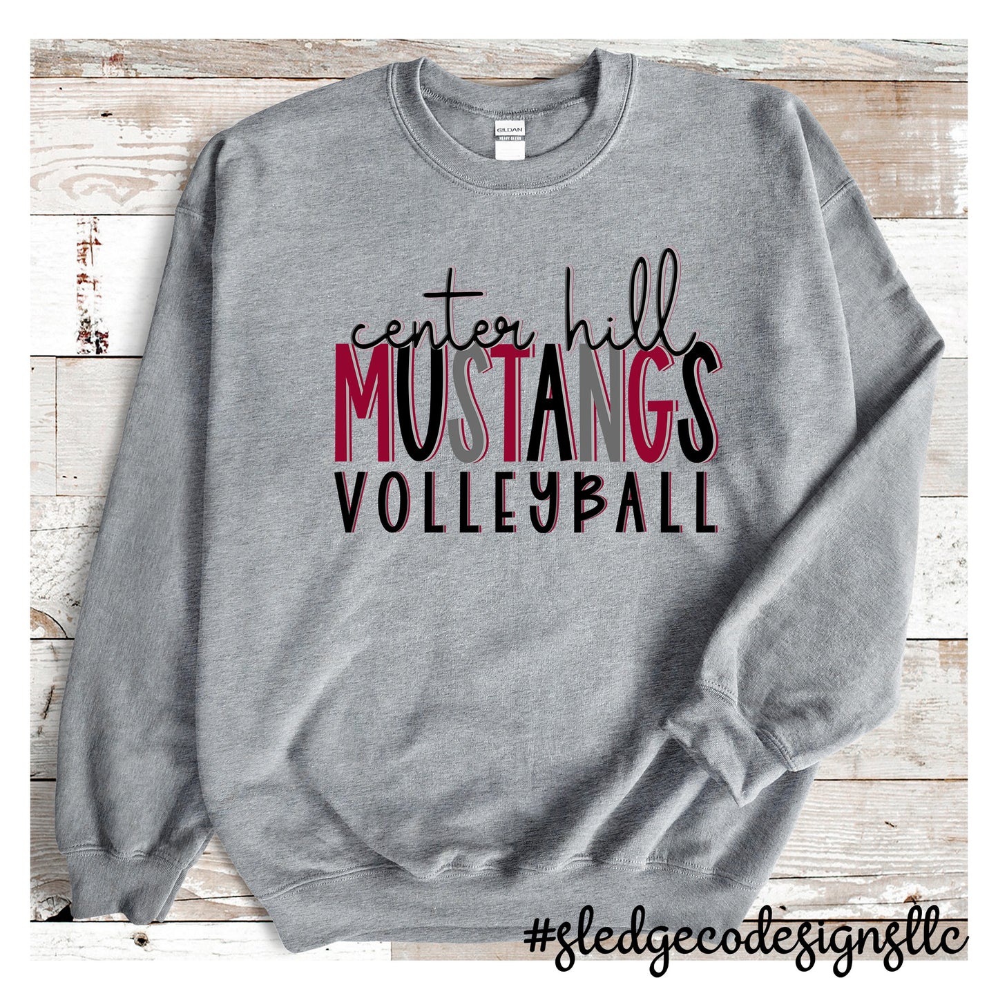 CENTER HILL MUSTANGS | VOLLEYBALL | CUSTOM UNISEX SWEATSHIRT