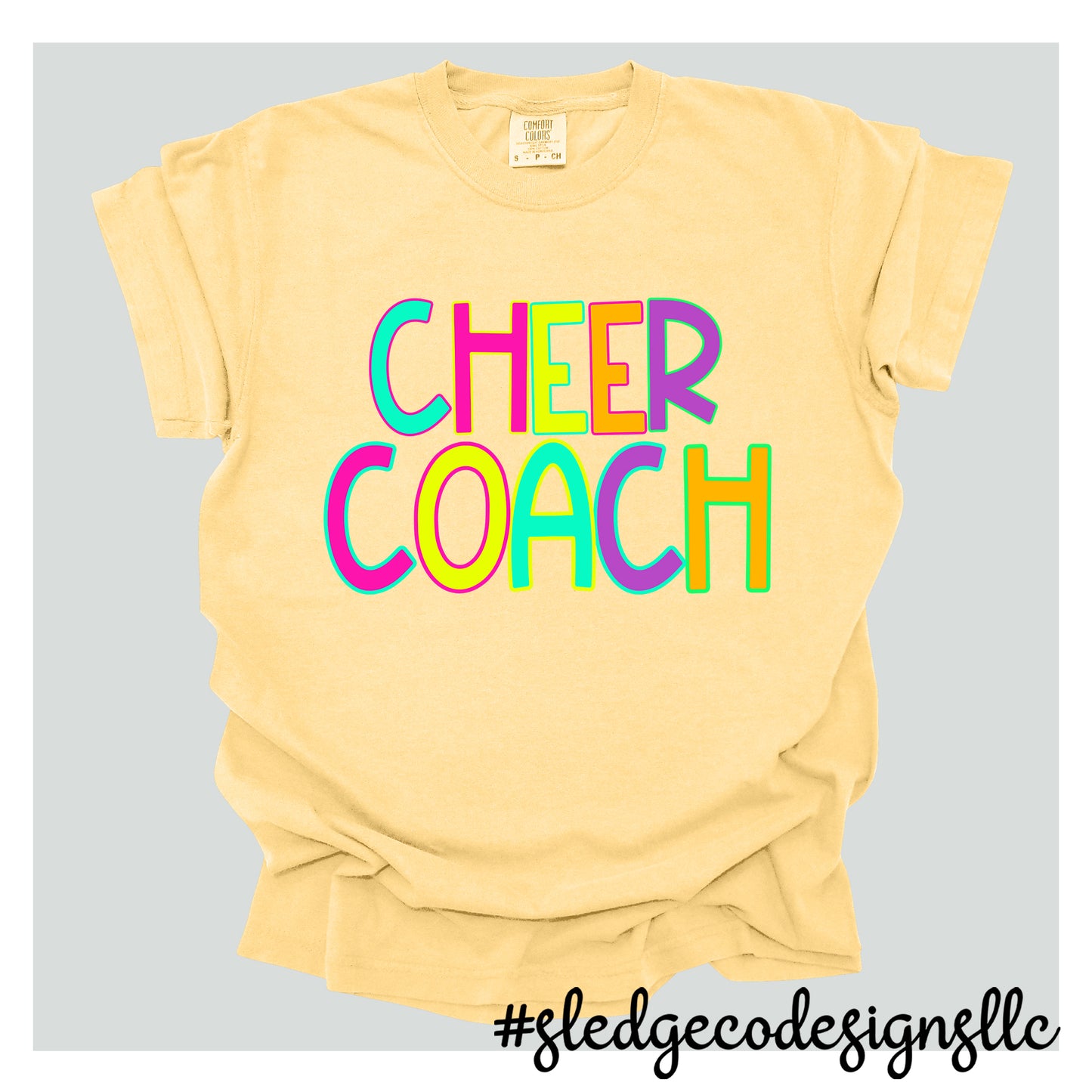 CHEER COACH | NEON |  Custom Unisex Tshirt