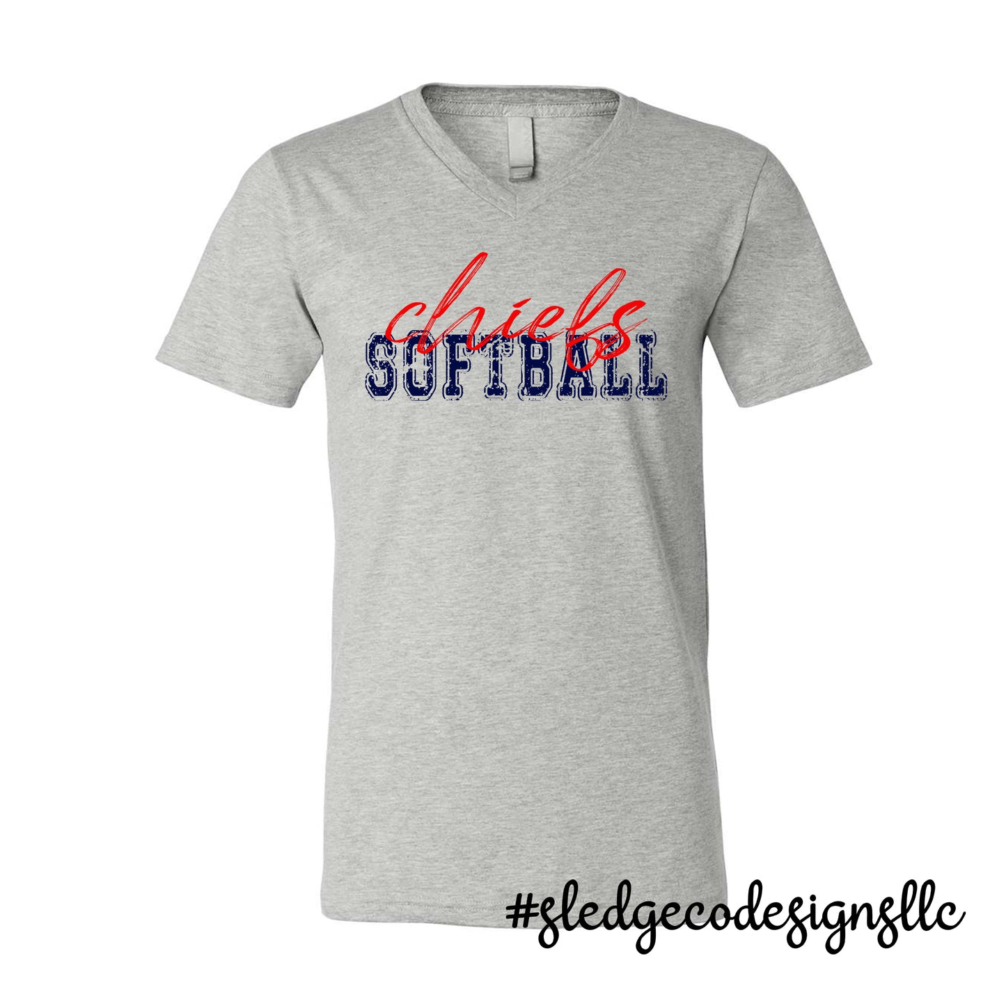 CHIEFS SOFTBALL  |  UNISEX V-NECK Custom Unisex Tshirt