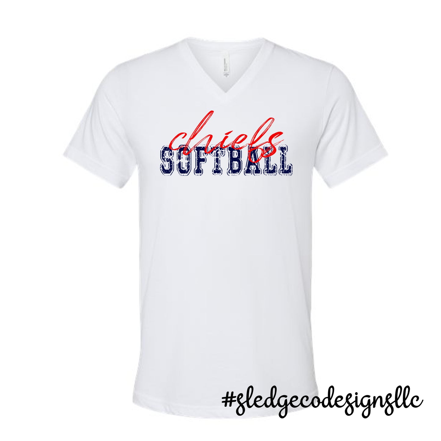 CHIEFS SOFTBALL  |  UNISEX V-NECK Custom Unisex Tshirt