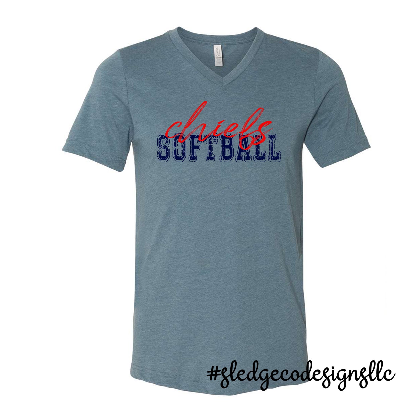 CHIEFS SOFTBALL  |  UNISEX V-NECK Custom Unisex Tshirt