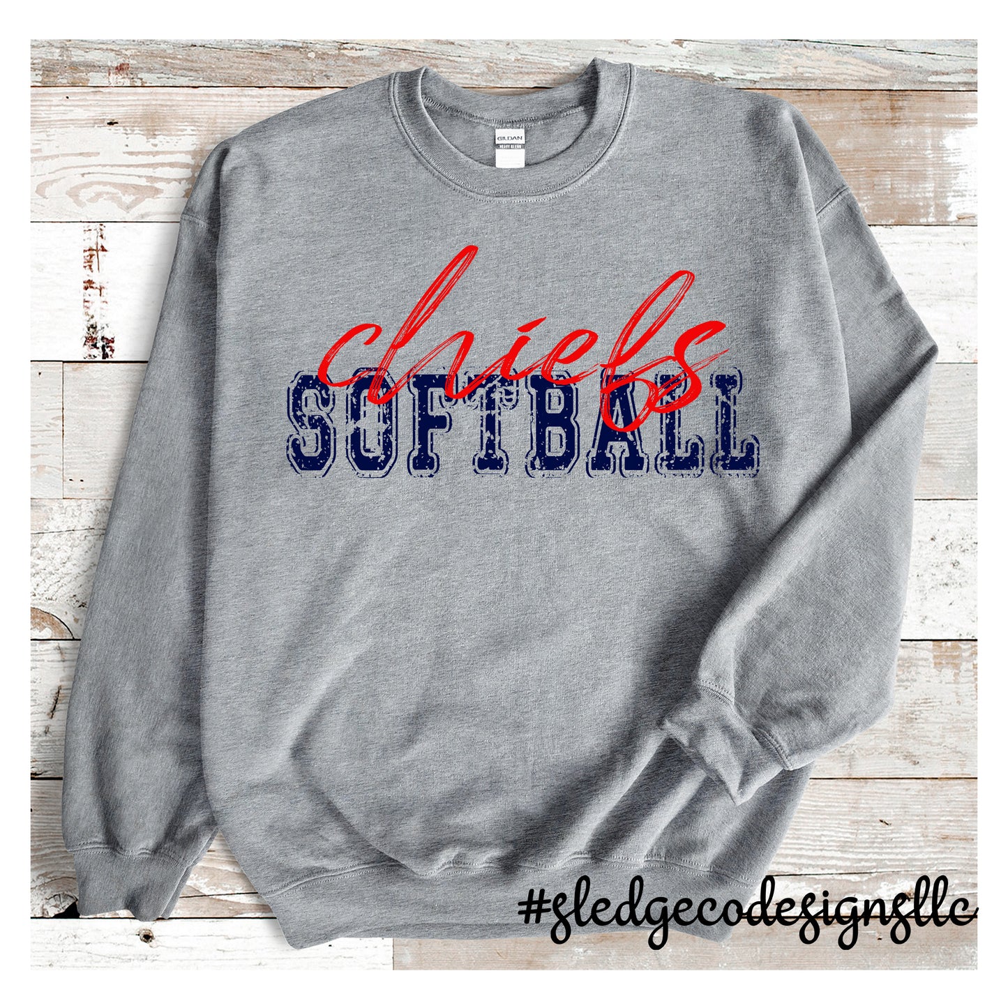 CHIEFS SOFTBALL SCRIPT | UNISEX CUSTOM SWEATSHIRT