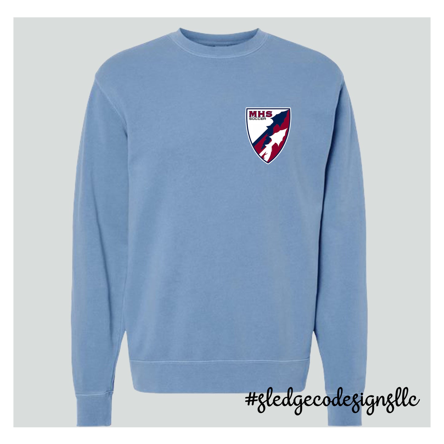CHIEFS SOCCER LOGO | Unisex Midweight Pigment-Dyed Crewneck Sweatshirt