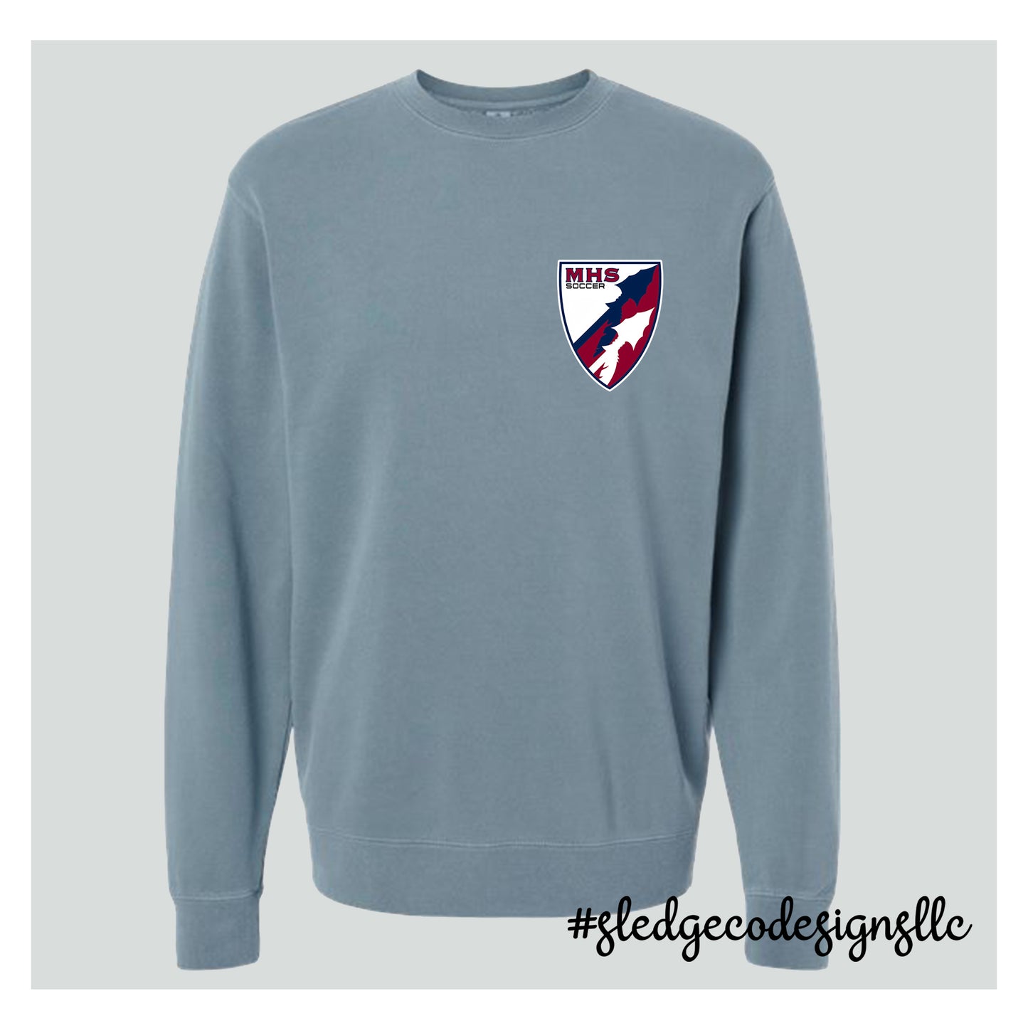 CHIEFS SOCCER LOGO | Unisex Midweight Pigment-Dyed Crewneck Sweatshirt