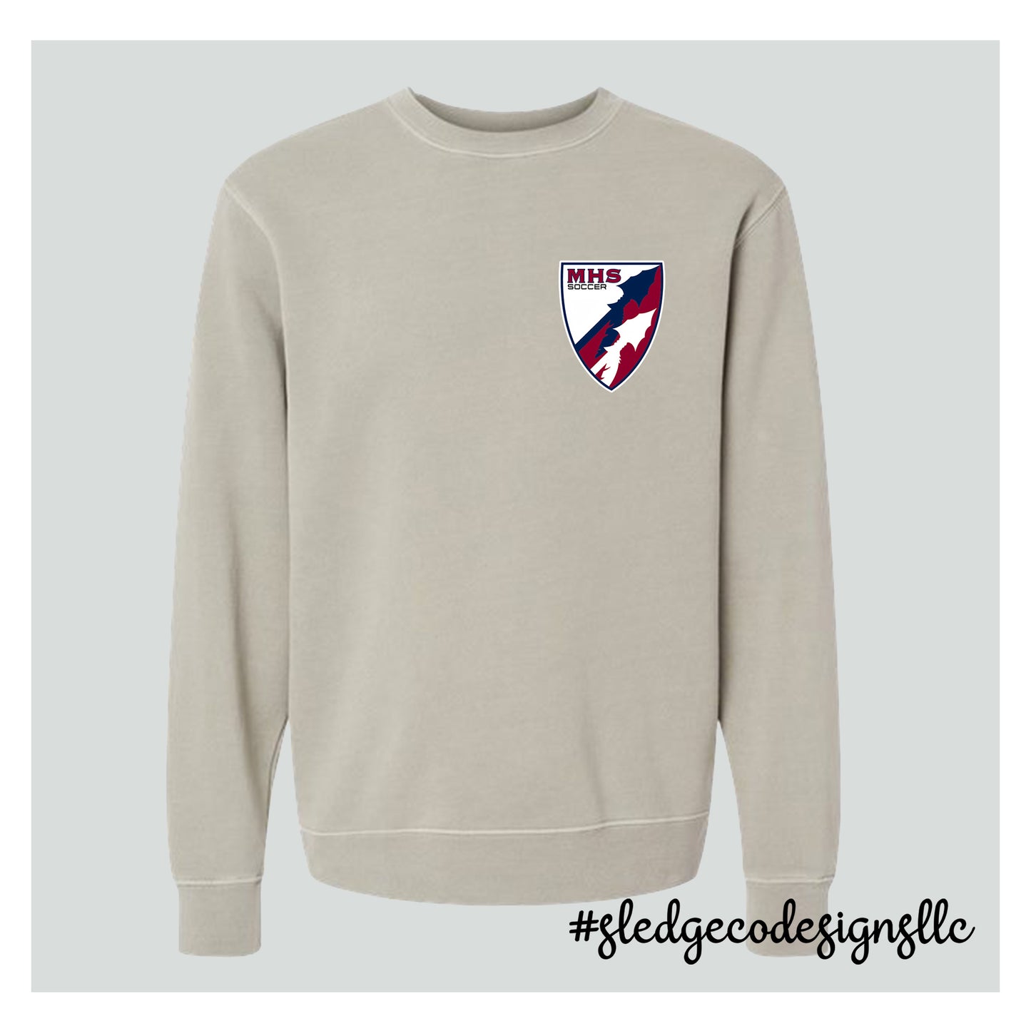 CHIEFS SOCCER LOGO | Unisex Midweight Pigment-Dyed Crewneck Sweatshirt