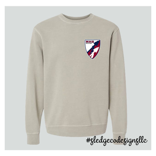 CHIEFS SOCCER LOGO | Unisex Midweight Pigment-Dyed Crewneck Sweatshirt