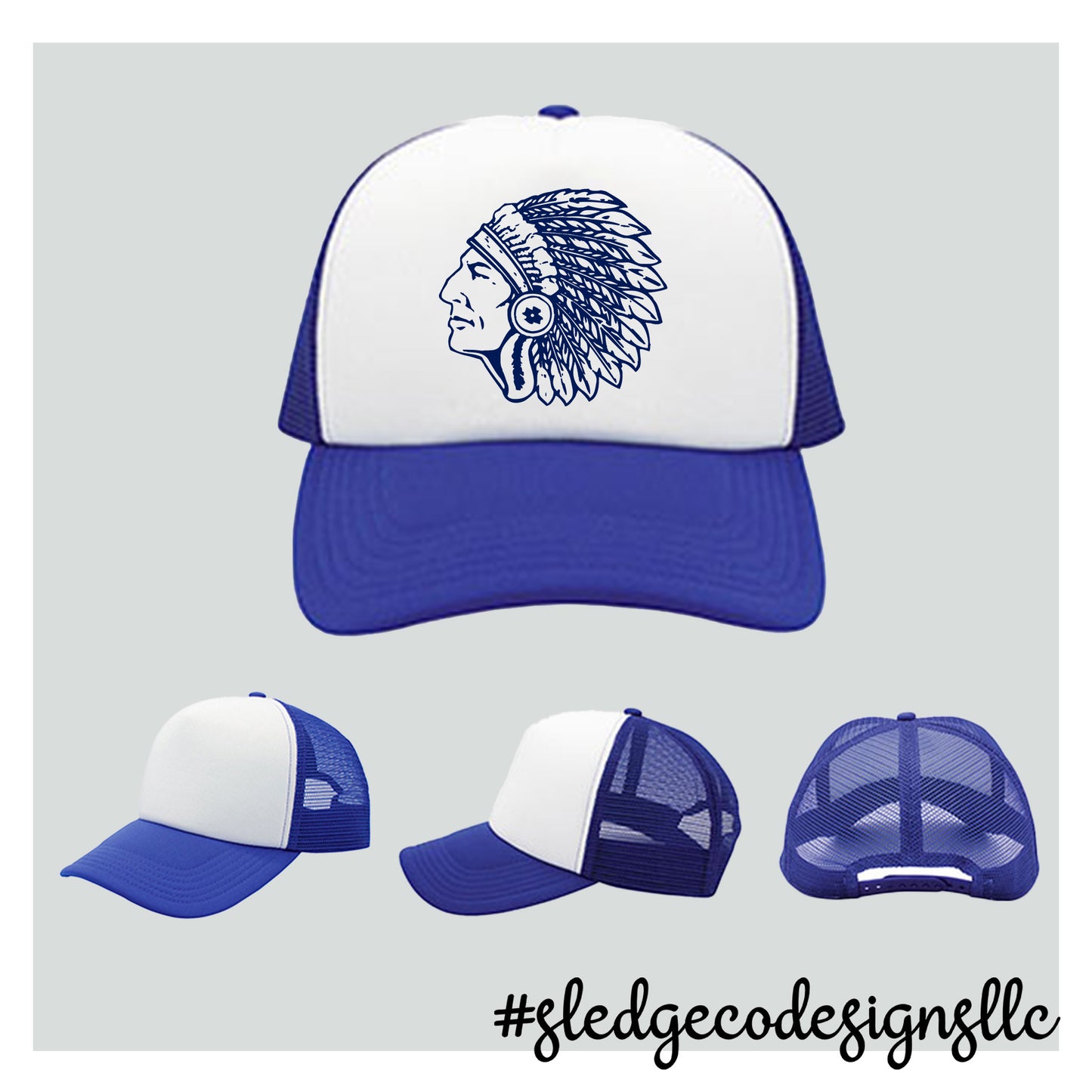 MAGNOLIA HEIGHTS CHIEFS HEAD | TRUCKER HAT ROYAL