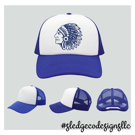 MAGNOLIA HEIGHTS CHIEFS HEAD | TRUCKER HAT ROYAL