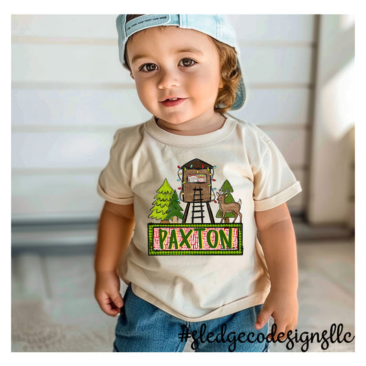 CHRISTMAS HUNTING STAND CUSTOM TEE | YOUTH - TODDLER - INFANT Custom TSHIRT