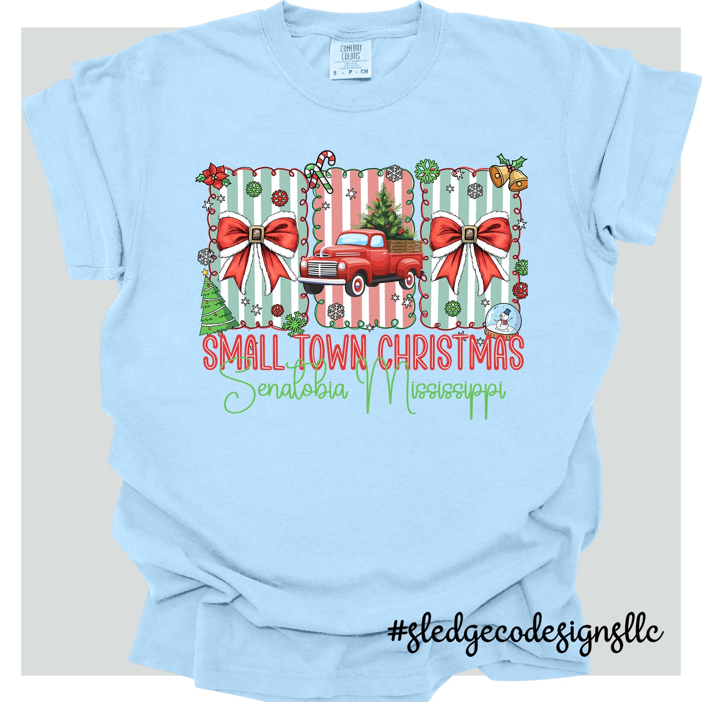 SMALL TOWN CHRISTMAS SENATOBIA MS | Custom Unisex TSHIRT