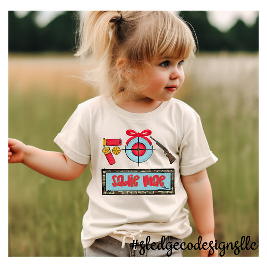 HUNTING TARGET GIRL CUSTOM TEE | YOUTH - TODDLER - INFANT Custom TSHIRT