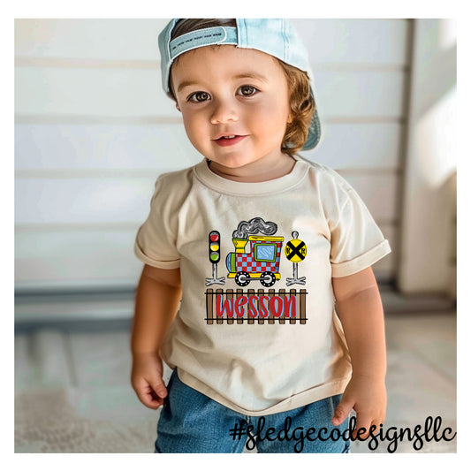 CUSTOM TRAIN TEE | BIRTHDAY TEE | YOUTH - TODDLER - INFANT Custom TSHIRT