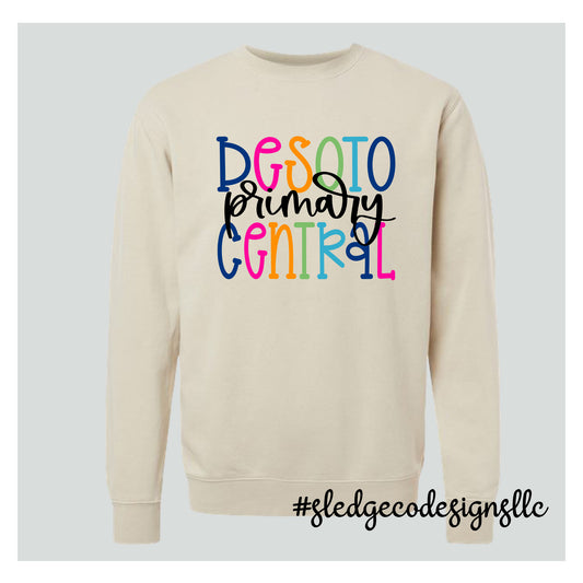 DESOTO CENTRAL PRIMARY | COLORFUL | Midweight Pigment-Dyed Crewneck Sweatshirt