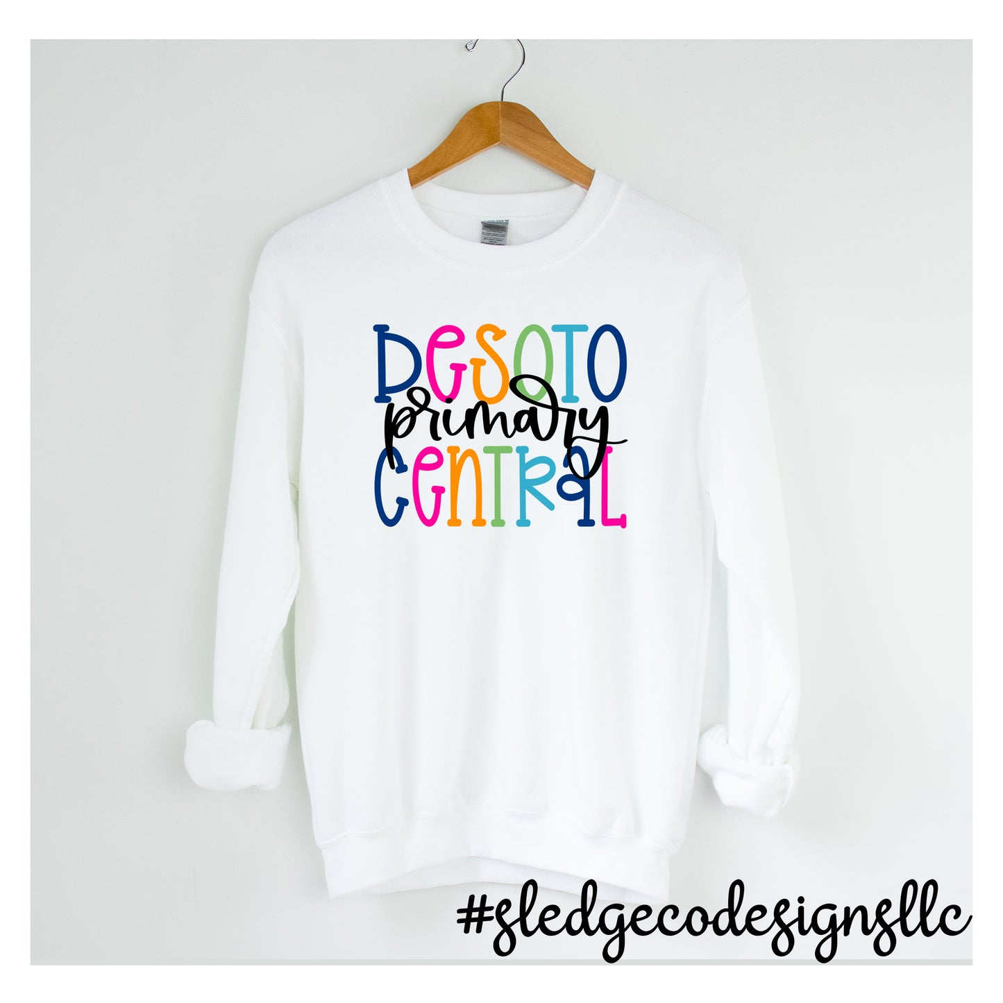 DESOTO CENTRAL PRIMARY JAGS  | COLORFUL | Custom Unisex SWEATSHIRT