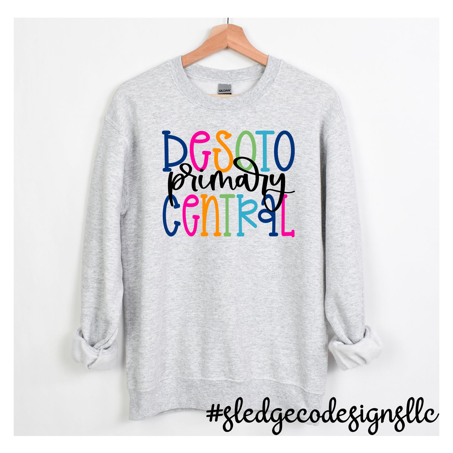 DESOTO CENTRAL PRIMARY JAGS  | COLORFUL | Custom Unisex SWEATSHIRT