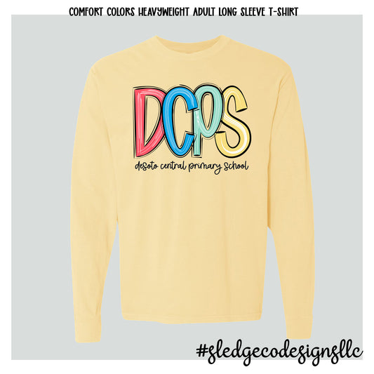 DESOTO CENTRAL PRIMARY SCHOOL | NEW SKETCHED |  COMFORT COLORS  Heavyweight Long Sleeve T-Shirt