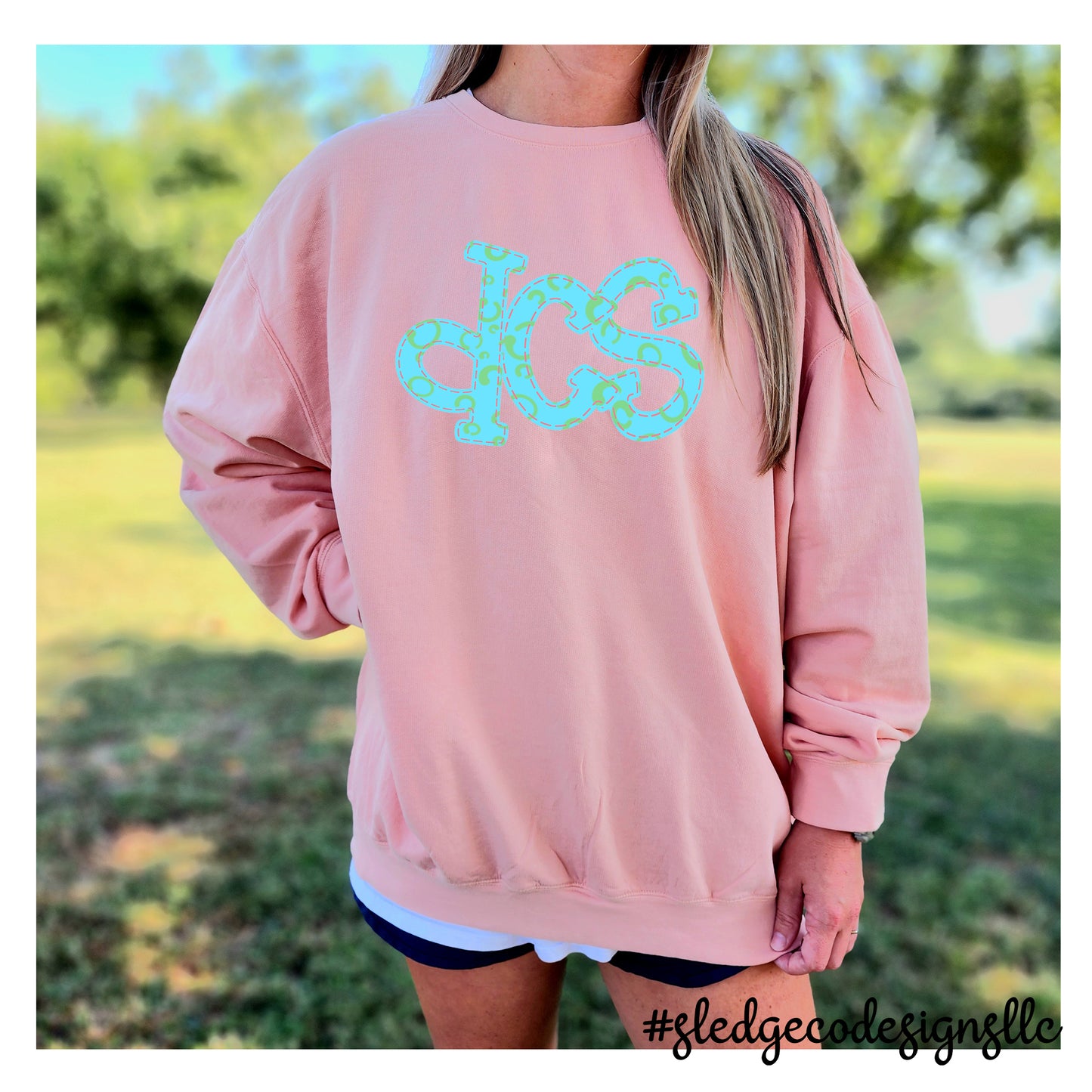 DESOTO COUNTY SCHOOLS | STITCHED |  COMFORT COLORS LIGHT WEIGHT SWEATSHIRT