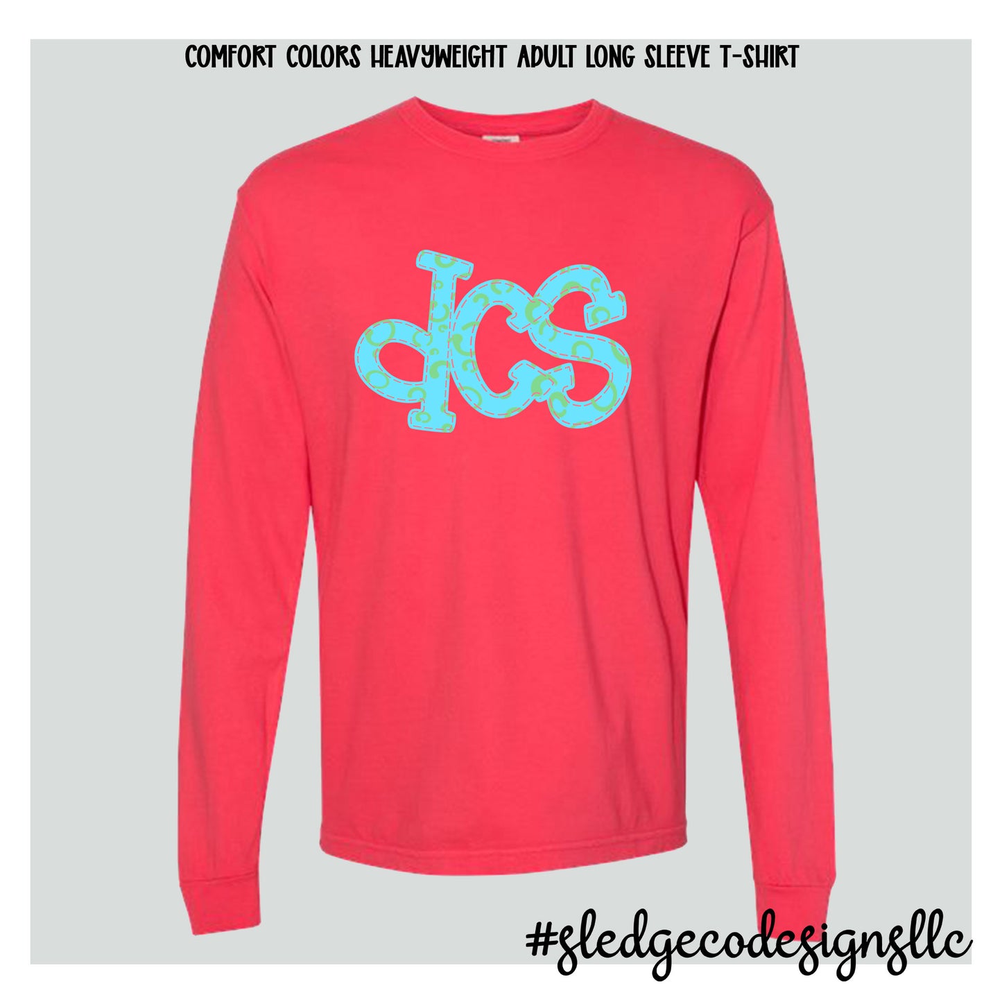 DESOTO CO SCHOOLS | DSC BLUE | STITCHED |  COMFORT COLORS  Heavyweight Long Sleeve T-Shirt