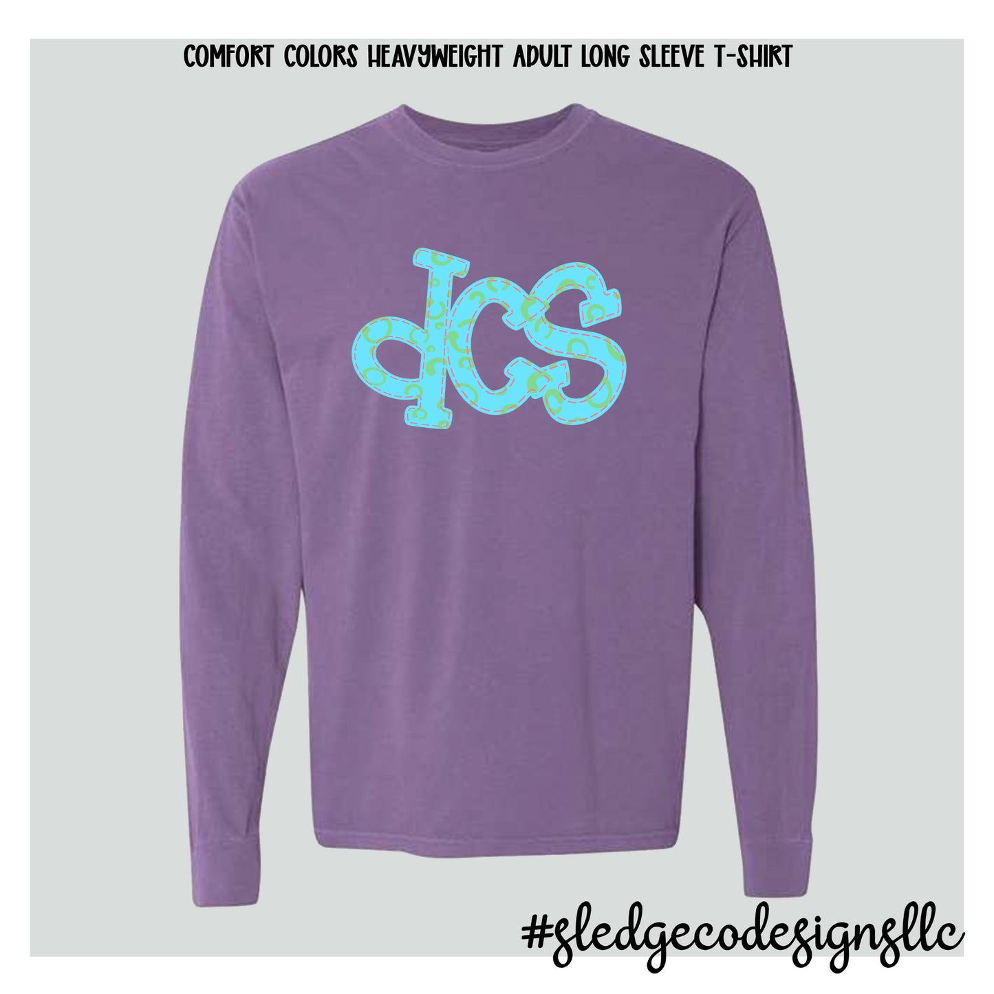 DESOTO CO SCHOOLS | DSC BLUE | STITCHED |  COMFORT COLORS  Heavyweight Long Sleeve T-Shirt