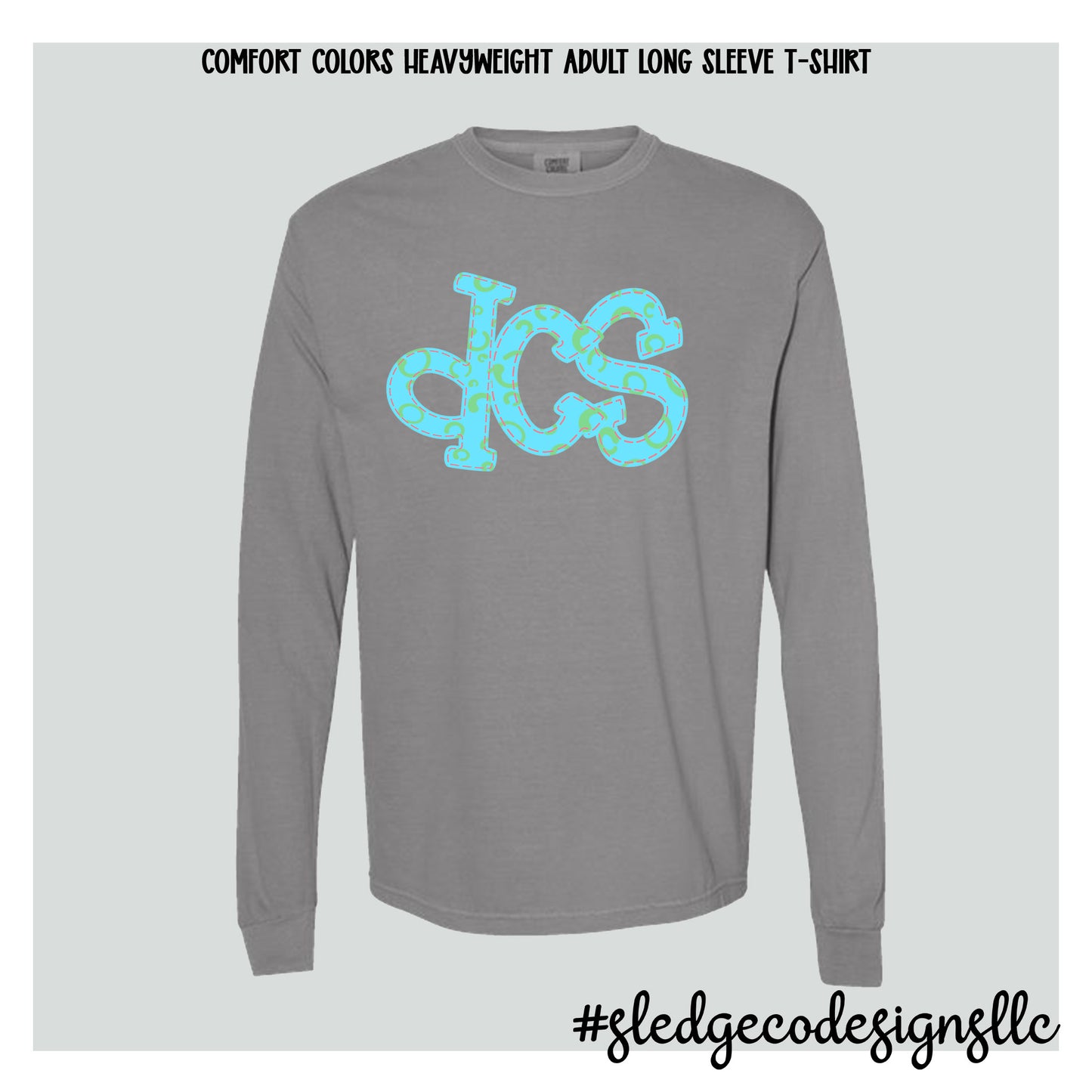 DESOTO CO SCHOOLS | DSC BLUE | STITCHED |  COMFORT COLORS  Heavyweight Long Sleeve T-Shirt