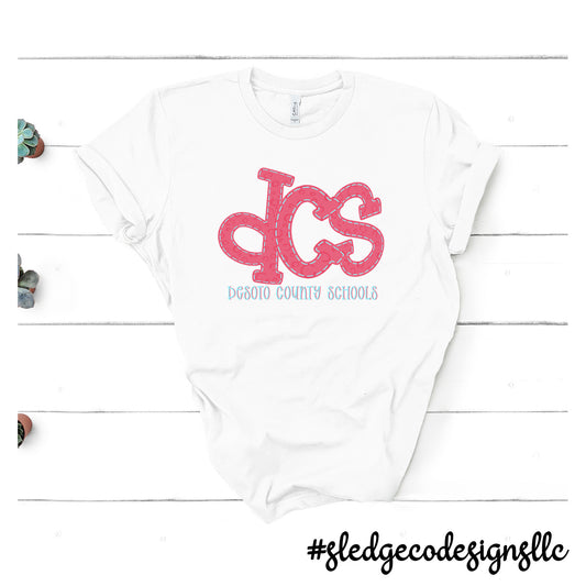 DESOTO COUNTY SCHOOLS | DCS STITCHED | CUSTOM UNISEX TSHIRTS