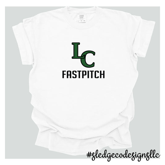 LC FAST PITCH GIRL SOFTBALL | WHITE | CUSTOM UNISEX TSHIRT