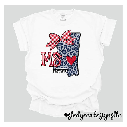 HEART OF MISSISSIPPI STATE HAND DRAWN | MS DOODLE | Custom ADULT - YOUTH - TODDLER TSHIRT